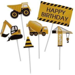 Dekoracja na tort mały budowniczy 6 szt. Arpex (K2632)