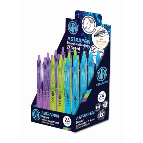 Długopis ZX Speed automatyczny wkład niebieski Astra (201122001)