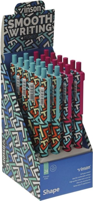 Długopis olejowy SHAPE F1022 KSZTAŁTY wkład niebieski 0,5mm Vinson