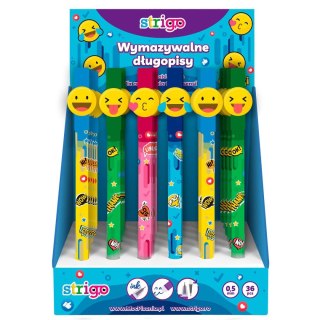 Długopis wymazywalny wymazywalny Emotki 590231557619 wkład niebieski 0,5mm Strigo (SSC198)