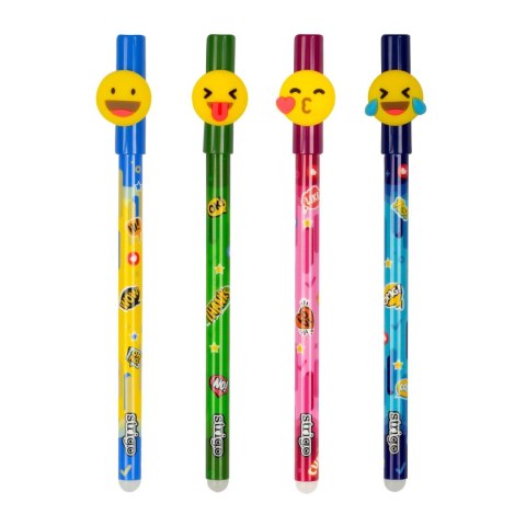 Długopis wymazywalny wymazywalny Emotki 590231557619 wkład niebieski 0,5mm Strigo (SSC198)