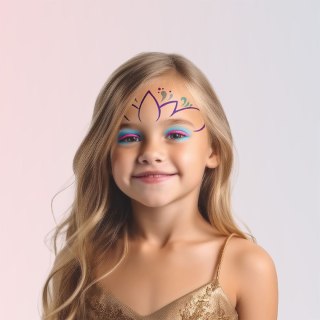 Farba do malowania twarzy PRINCESS Z TIARĄ 6 kolor. Kidea (FDTPTKA)