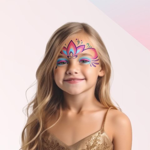 Farba do malowania twarzy PRINCESS Z TIARĄ 6 kolor. Kidea (FDTPTKA)