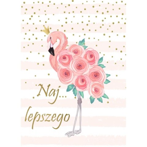 Kartka składana C6 B6 FLAMING W RÓŻACH Henry (5907465661720)