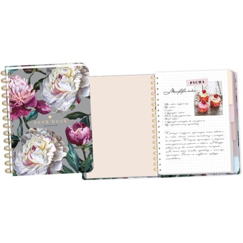 Kołozeszyt (kołonotatnik) A5 przepiśnik 240k. kropki/tagi Interdruk (PRZEPCOOK)