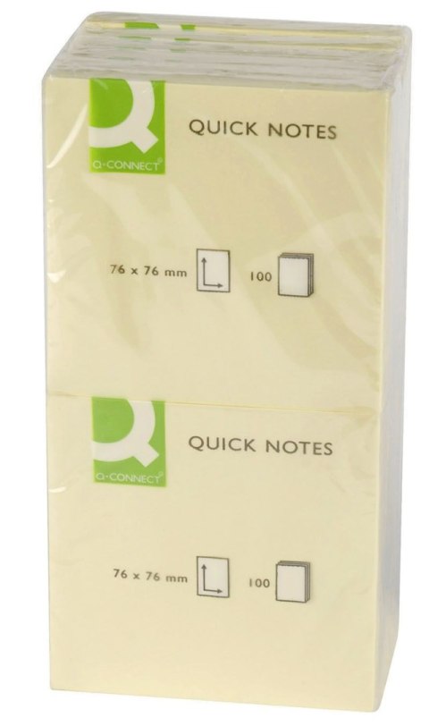 Notes samoprzylepny (karteczki) żółty 100k [mm:] 76x76 Q-Connect (KF10502)
