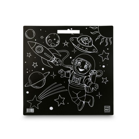 Podkład na biurko FUNNY MAT BLACK- KREDA SPACE sfu1048 czarny polipropylen PP [mm:] 400x400 Strigo (8681379310482)