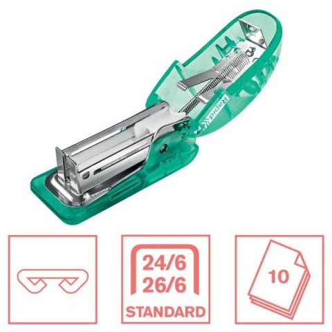 Zszywacz Colour Breeze F4 zielony 10k (5001326) Rapid