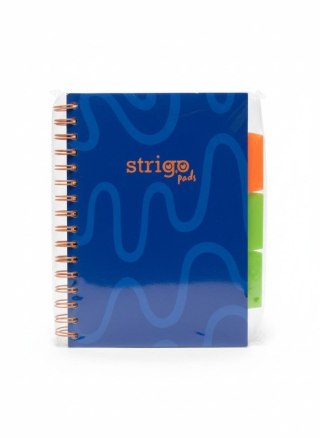 Kołozeszyt (kołonotatnik) A5 NEON granat 100k. 80g krata Strigo (PADS015)