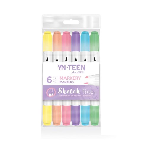 Marker do papieru wkład mix okrągła/ścięta końcówka Yn-teen