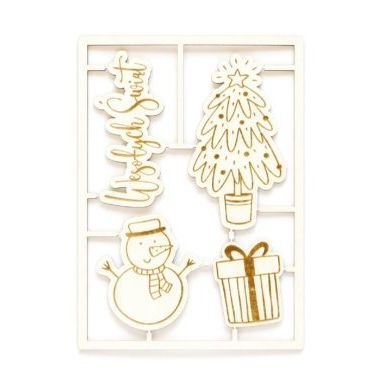 Ozdoba papierowa tekturki dekoracyjne Choinka i Bałwanek Galeria Papieru (253069)