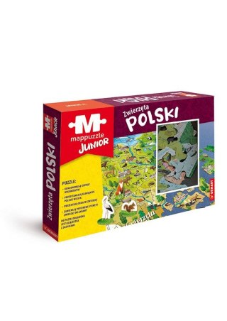 Puzzle MAPPUZZLE Junior. Zwierzęta Polski Demart