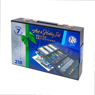 Zestaw kreatywny dla dzieci drewniana walizka Astra (602124001)