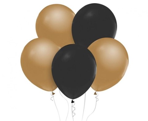 Balon gumowy Beauty&Charm metaliki złote i czarne 10 szt. mix 12cal Godan (CB-1MZC)