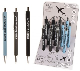 Długopis Zenith 4 12 SZT I LOVE PETS 5907464223820 wkład niebieski 1,0mm Cresco (230006)