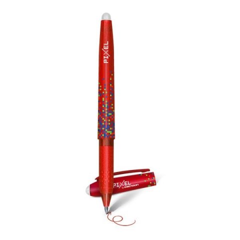 Długopis olejowy termościeralny pixel 0,7 mm czerwony wkład czerwony 0,7mm Emerson (p-dlucze-1x12)