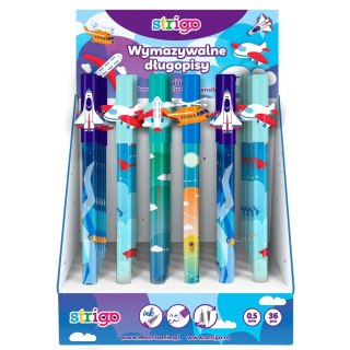 Długopis wymazywalny AIRCRAFT 5902315577602 wkład niebieski 0,5mm Strigo (SSC197)