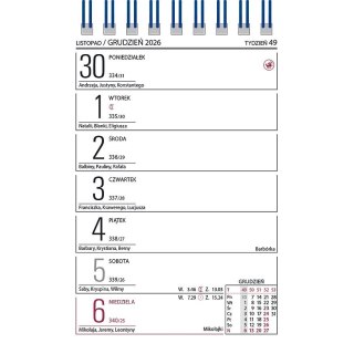 Kalendarz biurkowy MINI ZODIAK stojący 85mm x 120mm Wydawnictwo Telegraph