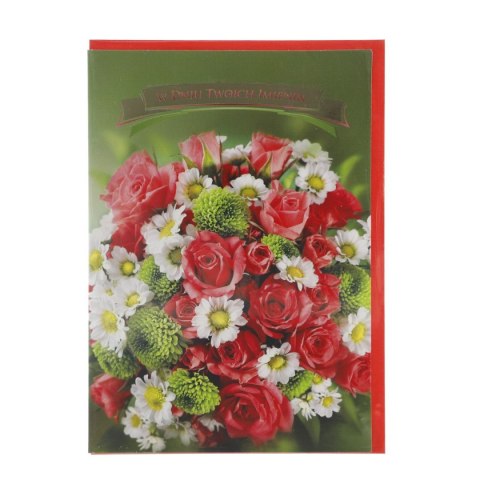 Kartka składana B6 KWIATOWY Art Nuvo (b6)