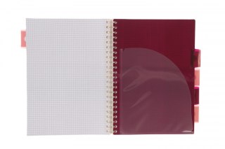 Kołozeszyt (kołonotatnik) A4 ZIELONY KWIAT 100k. 80g krata Strigo (PADS077)