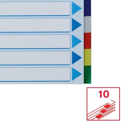 Przekładka czysta maxi A4 mix kolorów 10k [mm:] 225x297 Esselte (15267)
