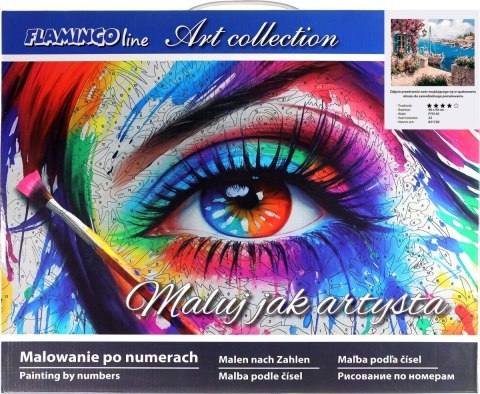 Zestaw kreatywny Malowanie po numerach 40x50cm Pejzaż 3 Flamingo Line (fys145)