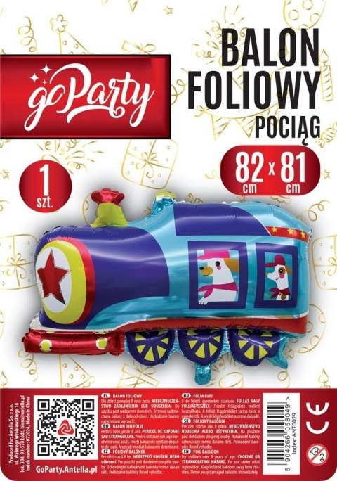 Balon foliowy Pociąg 82x81cm Antella