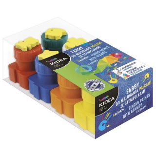 Farba do malowania palcami +stempelki 8 szt 8 kolor. Derform (FDPS8KA)