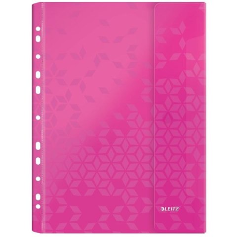 Koszulki na dokumenty WOW groszkowe A4 kolor: mix z boczną klapką Leitz (47070099)