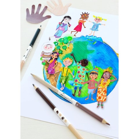 Kredki ołówkowe Children of the world 12+3 kol. Faber Castell (511514 FC)