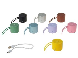 Głośnik metalowy 4,6x4cm z kablem do ładowania USB, moc 3W mix Adar (609976)