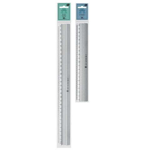 Linijka aluminiowa ACADEMY 30cm Interdruk