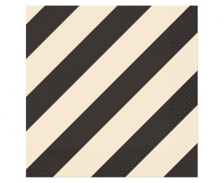 Serwetki paski czarno beżowe czarny papier [mm:] 330x330 Godan (PG-SPA3)