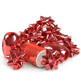 Wstążka zestaw do pakowania prezentów czerwona Arpex (BN5236CZERW)