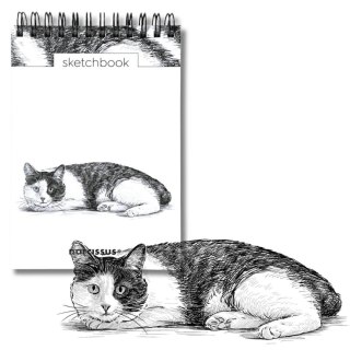 Blok artystyczny szkicownik kot A6 120g 60k Narcissus