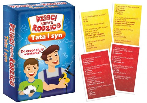 Gra karciana Dzieci kontra rodzice Tata i syn Kangur