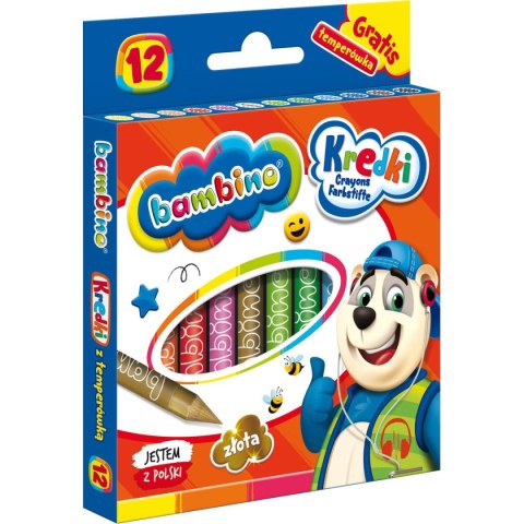 Kredki glinkowe Bambino 12 k 12 kol. St.Majewski