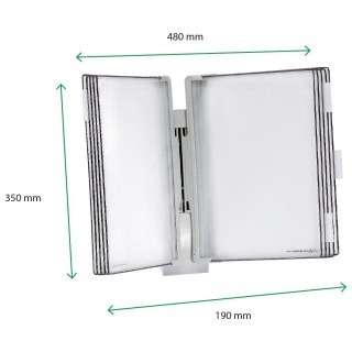 Naścienny system prezentacyjny Tarifold A4 + 10 paneli prezentacyjnych niebieskich