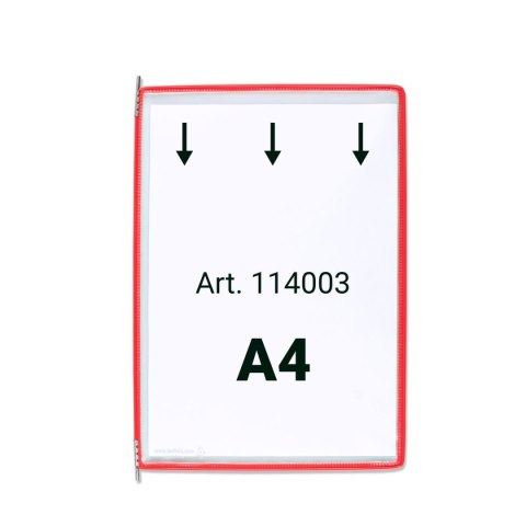 Panele prezentacyjne Tarifold A4 10 szt. czerwone (114003TR)