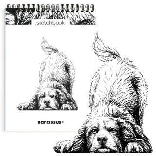Blok artystyczny szkicownik Pies A5 120g 60k Narcissus