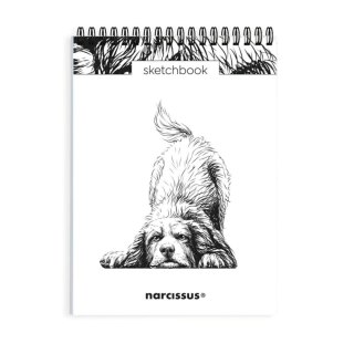 Blok artystyczny szkicownik Pies A5 120g 60k Narcissus