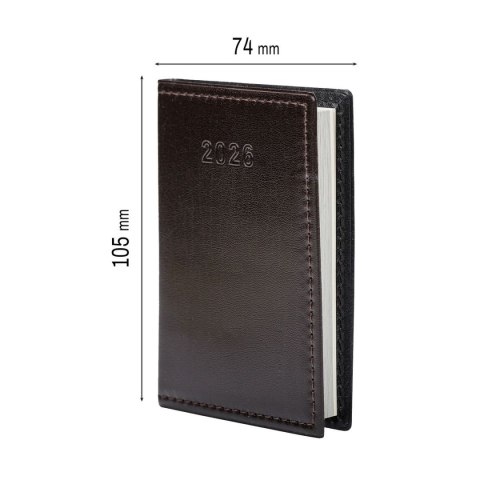 Kalendarz książkowy (terminarz) kieszonkowy A7 Press (tygodniowy)