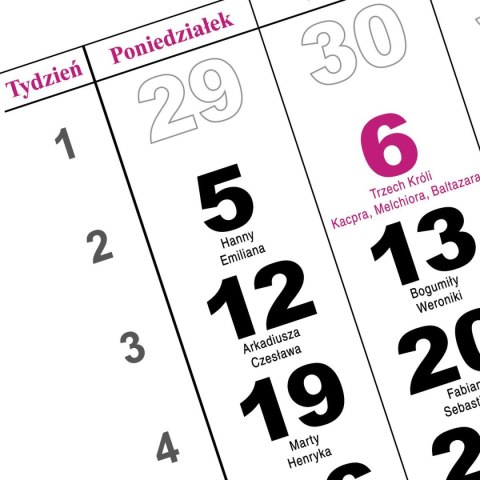 Kalendarz ścienny JEDNODZIELNY GÓRY A4 210mm x 295mm Press