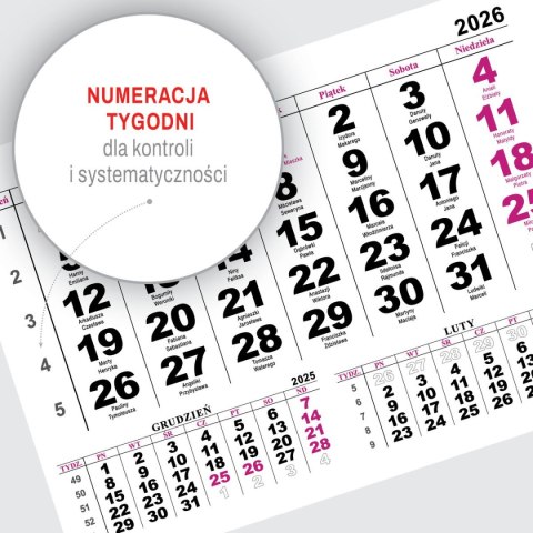 Kalendarz ścienny JEDNODZIELNY GÓRY A4 210mm x 295mm Press