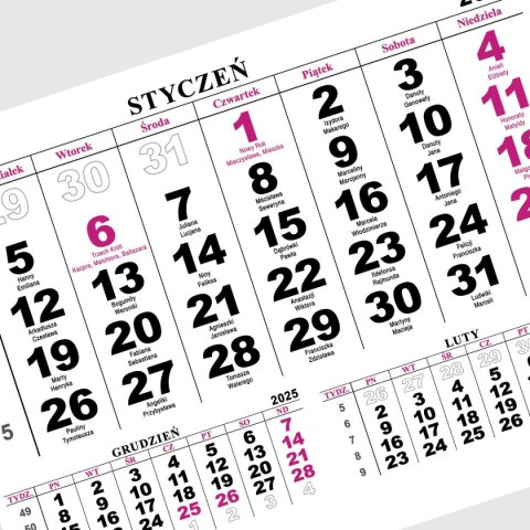 Kalendarz ścienny JEDNODZIELNY GÓRY A4 210mm x 295mm Press