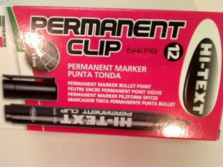 Marker permanentny HI-TEXT wkład czarny okrągła końcówka Fibracolor (1147)