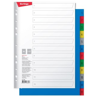 Przekładka numeryczna A4 120g 1-12 Berlingo (4620011436627)
