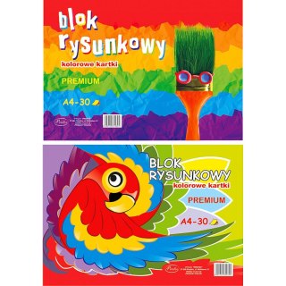 Blok rysunkowy A4 kolorowy 80g 30k Protos
