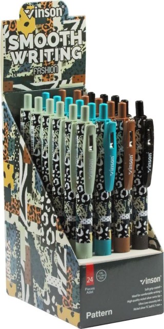 Długopis olejowy PATTERN 500 WZORY wkład niebieski 0,7mm Vinson