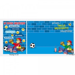 Kartka składana B6 Young Urodzinowy dla chłopaka Ev-corp (STKY-023)
